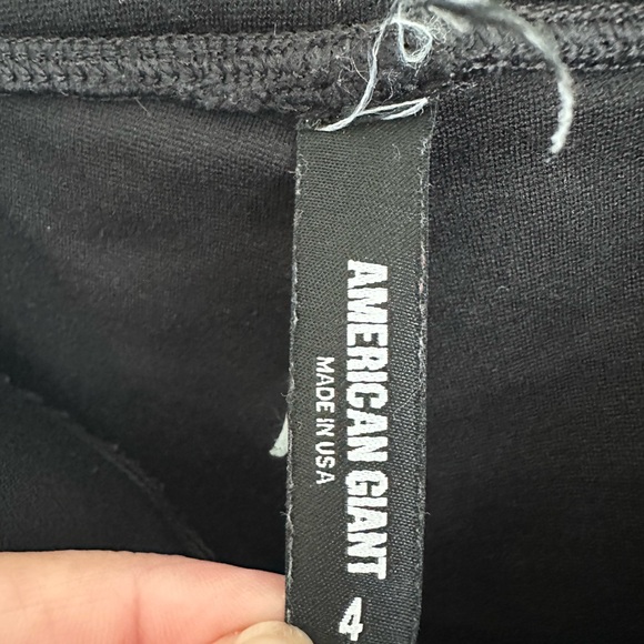 American Giant Leggings Crop Ponte Black Small Front Pocket 21.5" Inseam Size 4 - Picture 10 of 12